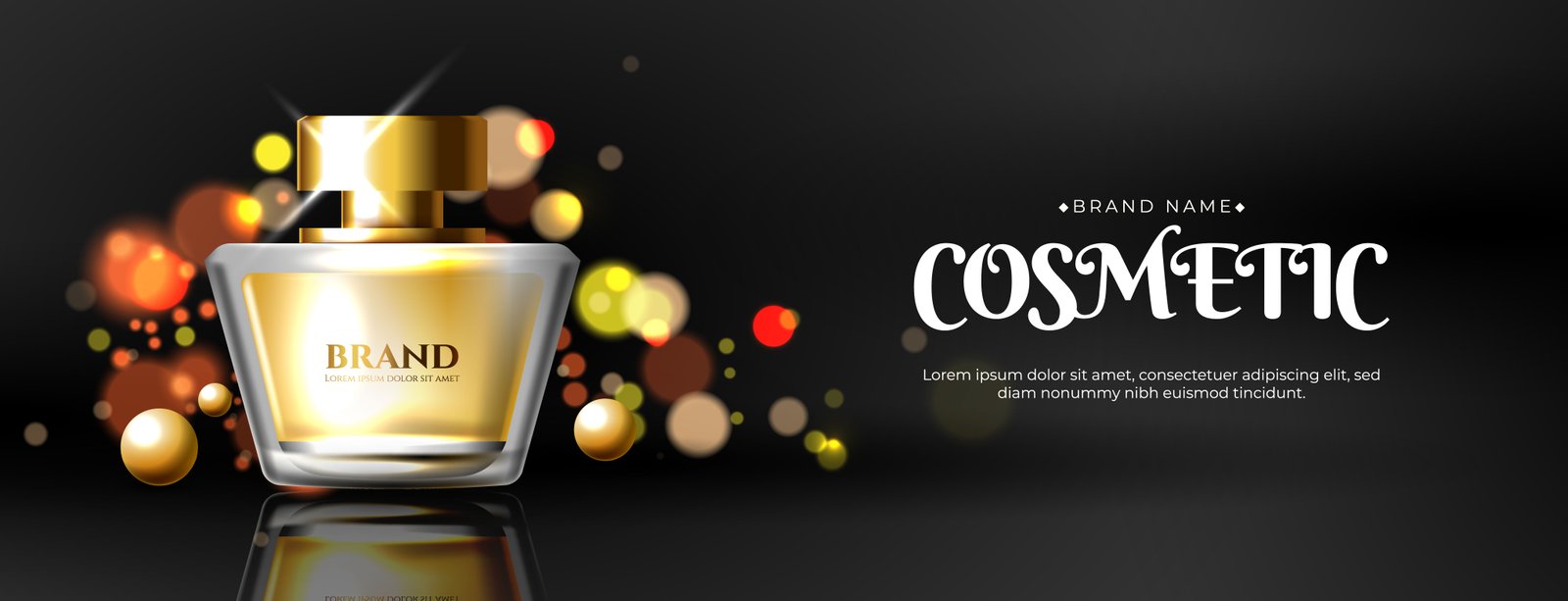 Promo background with premium perfume